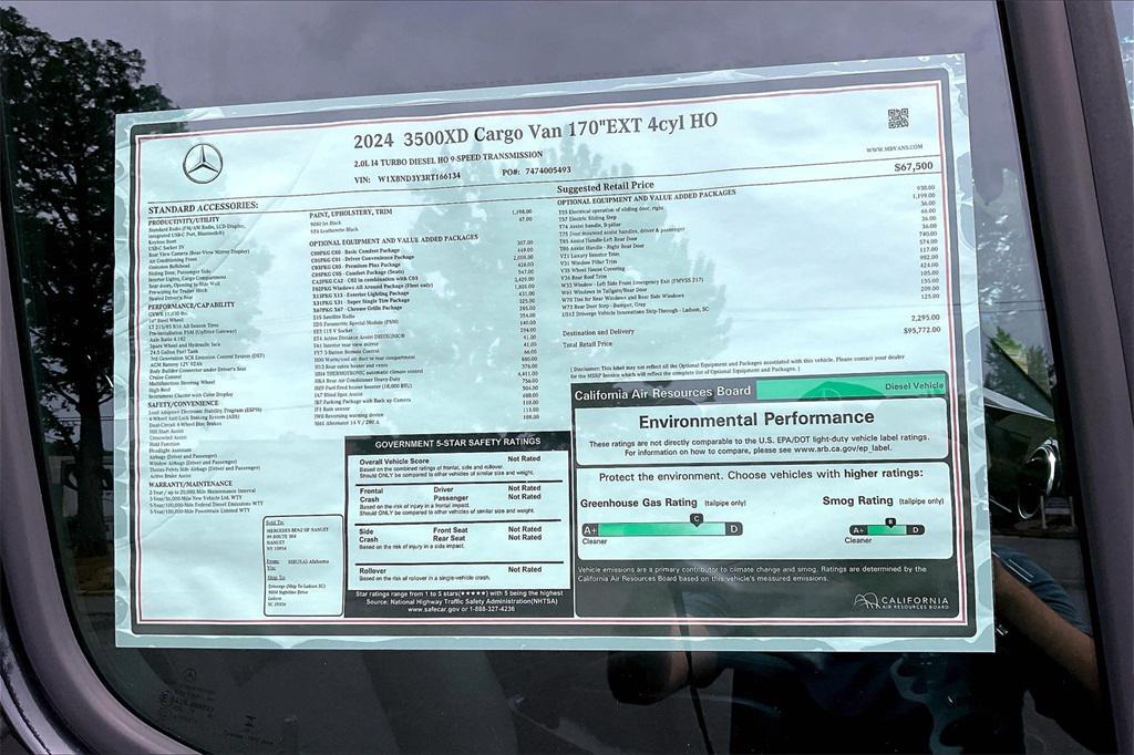new 2024 Mercedes-Benz Sprinter 3500XD car, priced at $120,099