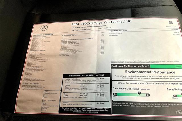 new 2024 Mercedes-Benz Sprinter 3500XD car, priced at $71,421