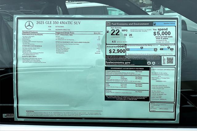 new 2025 Mercedes-Benz GLE 350 car, priced at $66,915