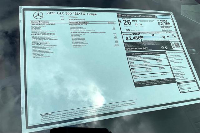 new 2025 Mercedes-Benz GLC 300 car, priced at $64,285