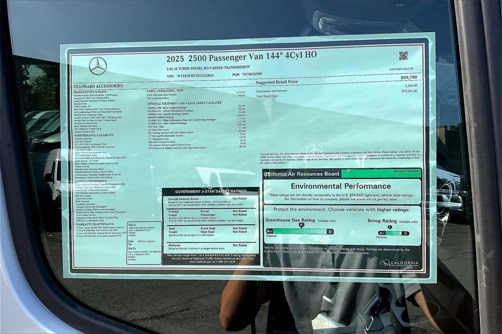 new 2025 Mercedes-Benz Sprinter 2500 car, priced at $75,331
