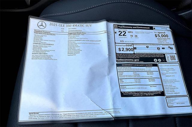 new 2025 Mercedes-Benz GLE 350 car, priced at $73,595