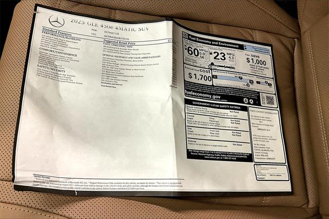 new 2025 Mercedes-Benz GLE 450e car, priced at $83,875