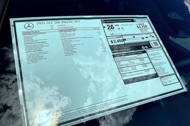 new 2025 Mercedes-Benz GLC 300 car, priced at $56,740