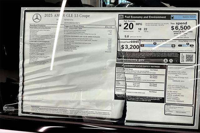new 2025 Mercedes-Benz AMG GLE 53 car, priced at $100,120