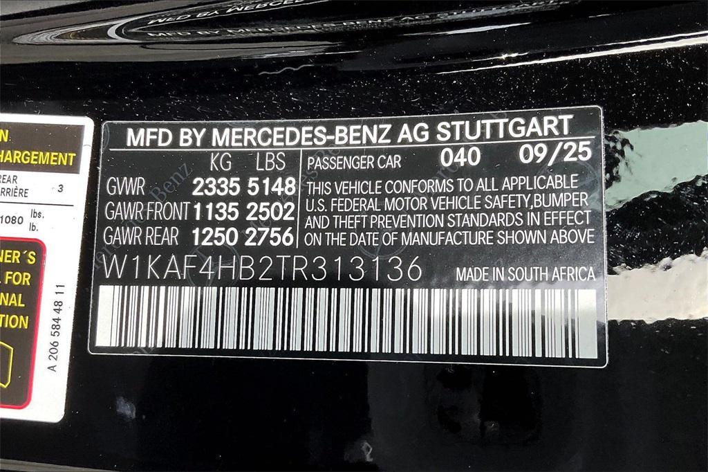 new 2026 Mercedes-Benz C-Class car, priced at $55,305