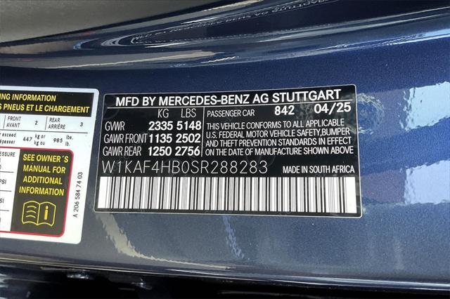 new 2025 Mercedes-Benz C-Class car, priced at $54,885
