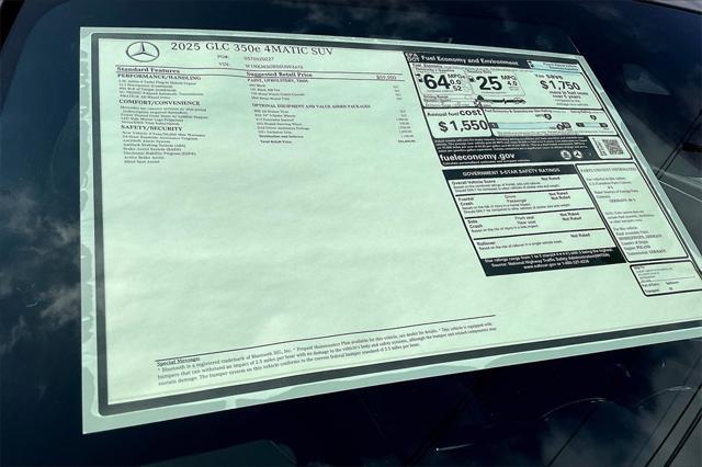 new 2025 Mercedes-Benz GLC 350e car, priced at $66,400