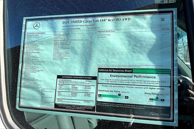 new 2024 Mercedes-Benz Sprinter 3500XD car, priced at $75,028