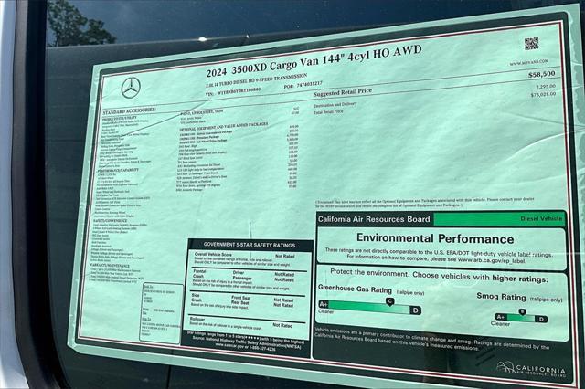 new 2024 Mercedes-Benz Sprinter 3500XD car, priced at $75,028