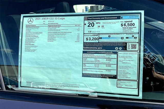 new 2025 Mercedes-Benz AMG GLE 53 car, priced at $100,140