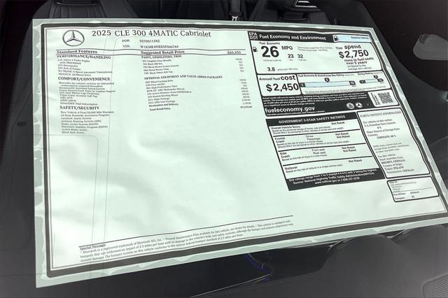 new 2025 Mercedes-Benz CLE 300 car, priced at $73,795