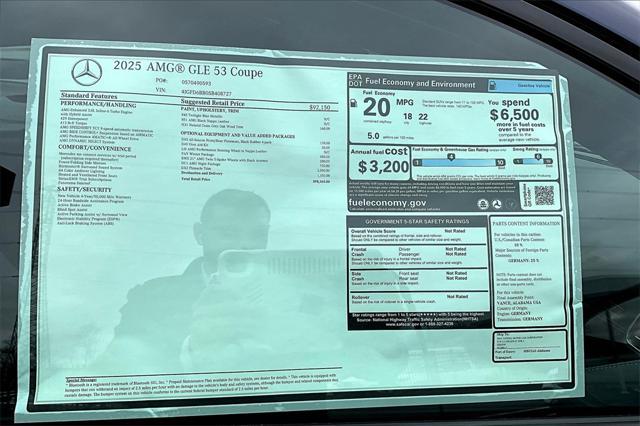 new 2025 Mercedes-Benz AMG GLE 53 car, priced at $98,365