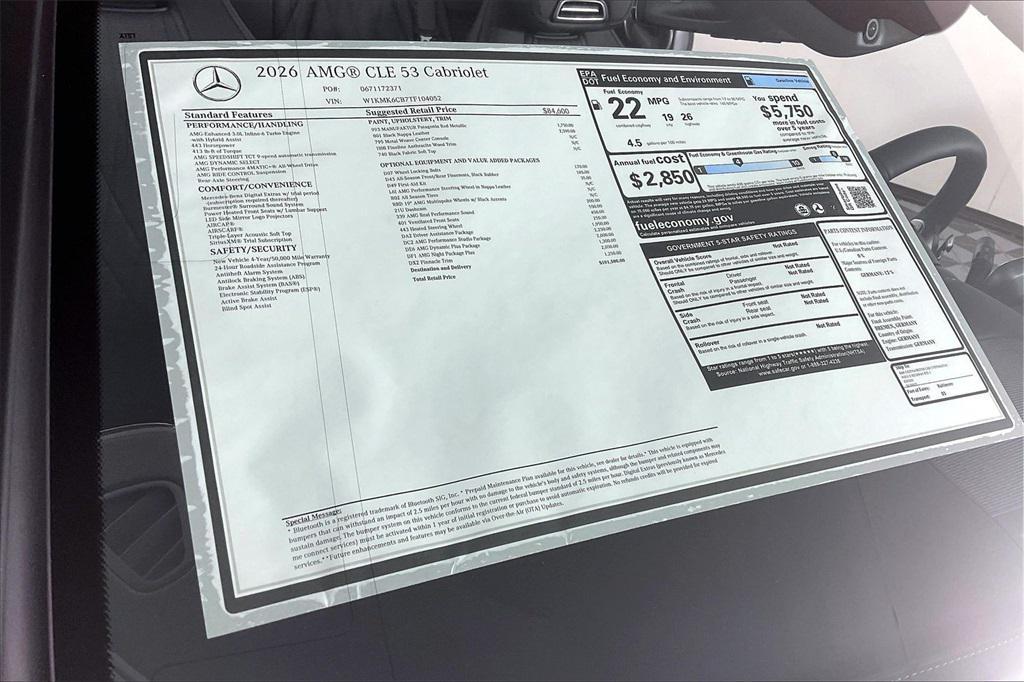 new 2026 Mercedes-Benz AMG CLE 53 car, priced at $101,580