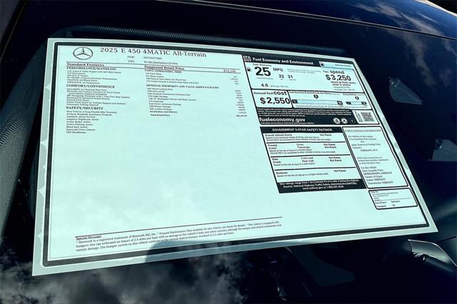 new 2025 Mercedes-Benz E-Class car, priced at $82,695