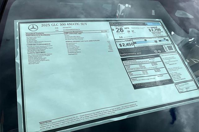 new 2025 Mercedes-Benz GLC 300 car, priced at $56,775