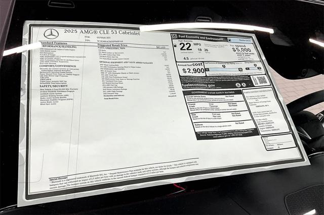 new 2025 Mercedes-Benz AMG E 53 car, priced at $94,265