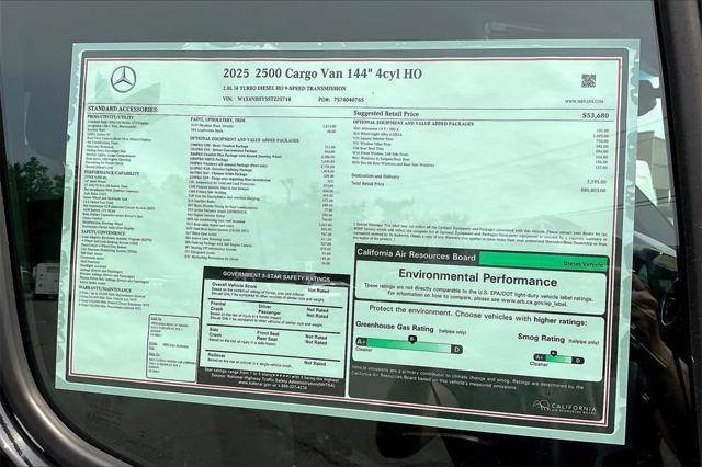 new 2025 Mercedes-Benz Sprinter 2500 car, priced at $80,803