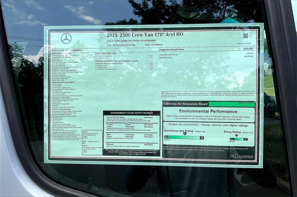 new 2025 Mercedes-Benz Sprinter 2500 car, priced at $68,998