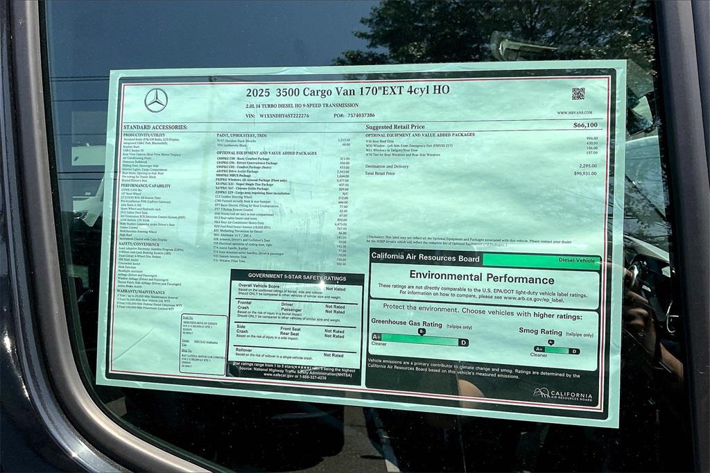 new 2025 Mercedes-Benz Sprinter 3500 car, priced at $90,931