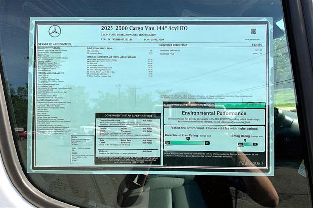 new 2025 Mercedes-Benz Sprinter 2500 car, priced at $61,677