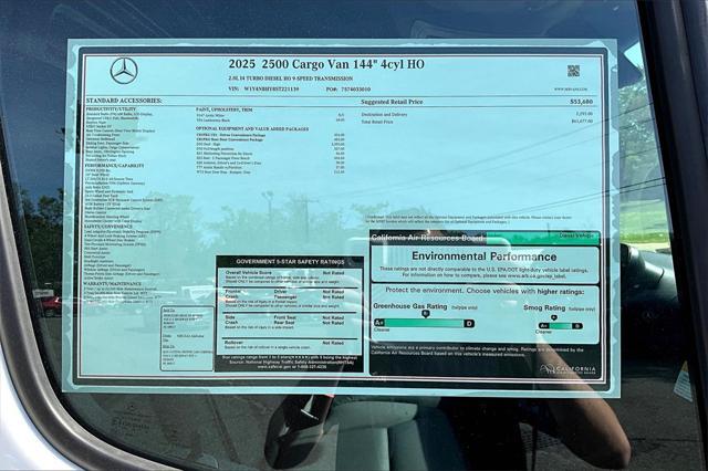 new 2025 Mercedes-Benz Sprinter 2500 car, priced at $61,677