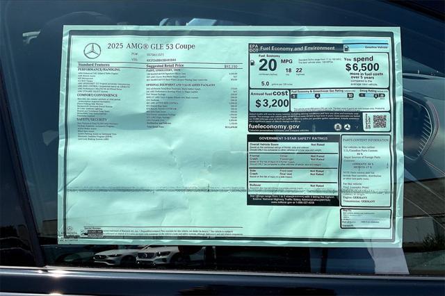 new 2025 Mercedes-Benz AMG GLE 53 car, priced at $111,670