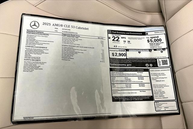 new 2025 Mercedes-Benz AMG E 53 car, priced at $94,455