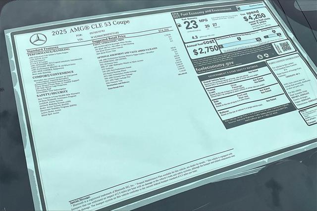 new 2025 Mercedes-Benz AMG CLE 53 car, priced at $86,450