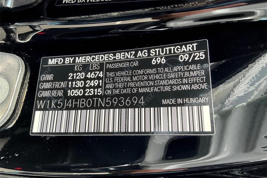 new 2026 Mercedes-Benz CLA 250 car, priced at $52,395