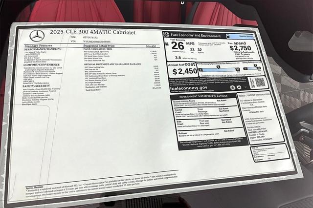 new 2025 Mercedes-Benz CLE 300 car, priced at $76,665