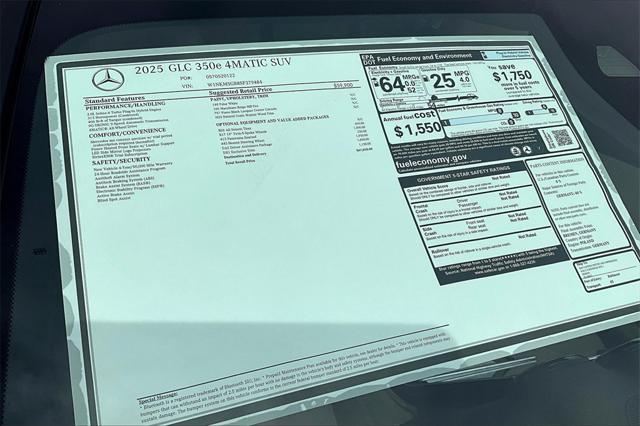 new 2025 Mercedes-Benz GLC 350e car, priced at $67,050