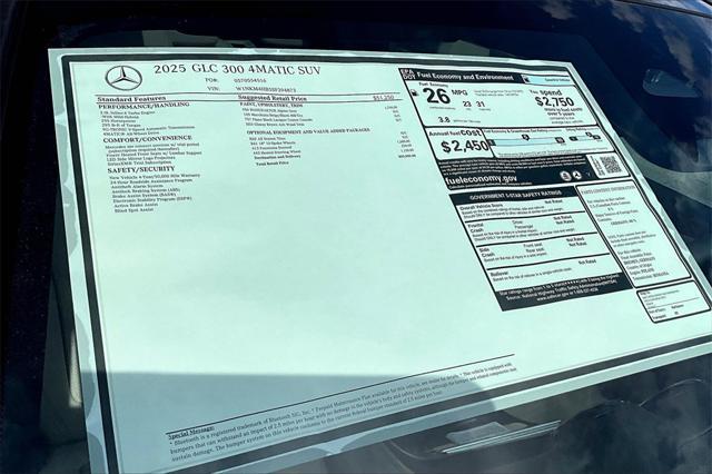 new 2025 Mercedes-Benz GLC 300 car, priced at $55,900