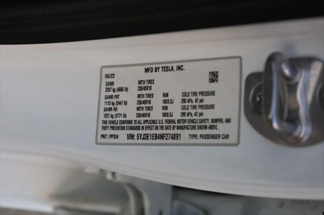 used 2022 Tesla Model 3 car, priced at $20,297