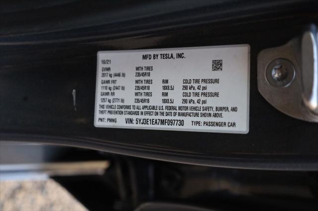 used 2021 Tesla Model 3 car, priced at $19,997