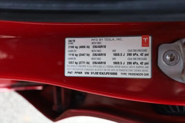 used 2018 Tesla Model 3 car, priced at $18,997