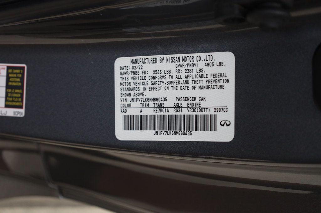 used 2022 INFINITI Q60 car, priced at $36,997