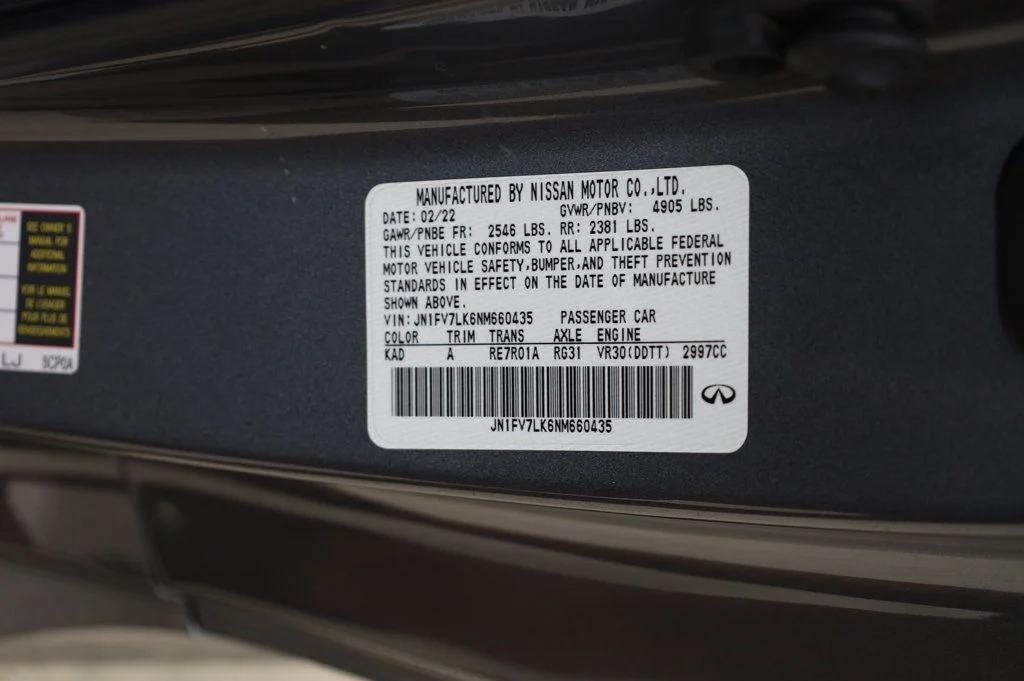 used 2022 INFINITI Q60 car, priced at $37,997