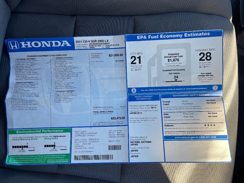 used 2011 Honda CR-V car, priced at $7,995
