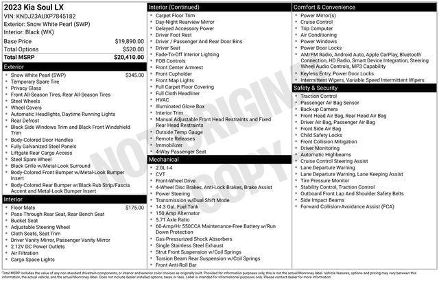 used 2023 Kia Soul car, priced at $19,999