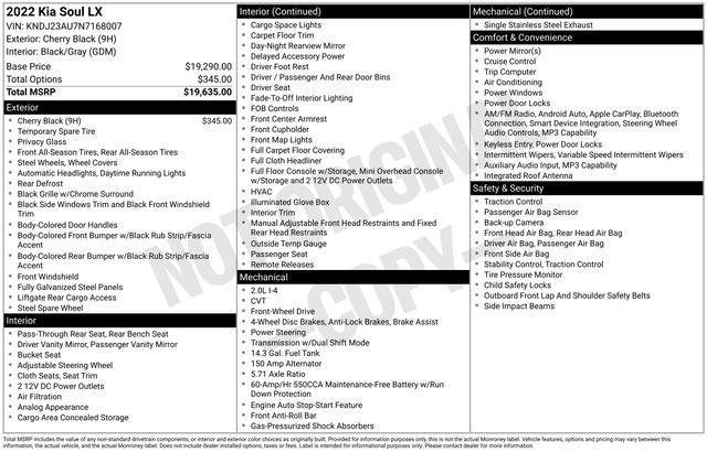 used 2022 Kia Soul car, priced at $18,757