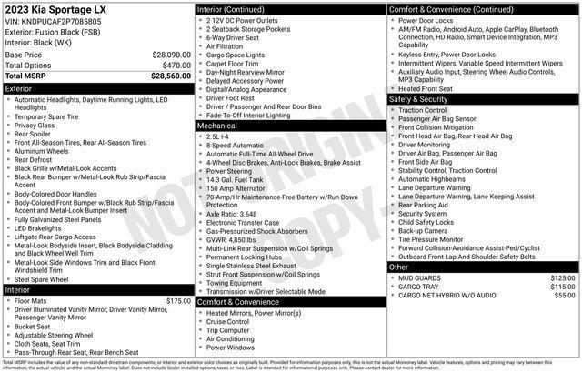 used 2023 Kia Sportage car, priced at $25,310