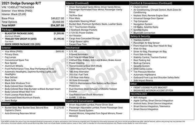 used 2021 Dodge Durango car, priced at $31,638