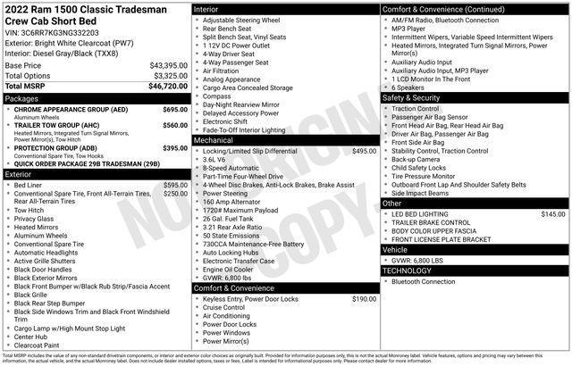 used 2022 Ram 1500 Classic car, priced at $30,048
