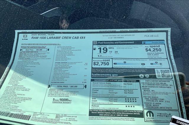 new 2025 Ram 1500 car, priced at $69,800