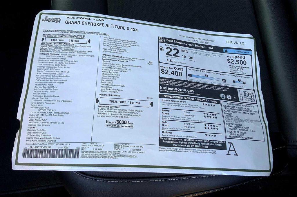 new 2025 Jeep Grand Cherokee car, priced at $43,499