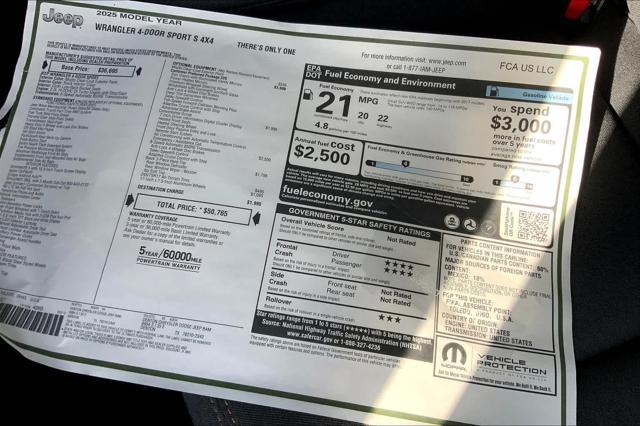 new 2025 Jeep Wrangler car, priced at $50,765