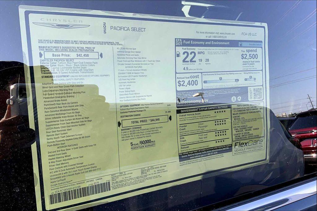 new 2025 Chrysler Pacifica car, priced at $42,999