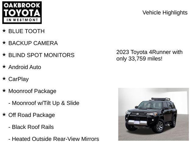used 2023 Toyota 4Runner car, priced at $45,400