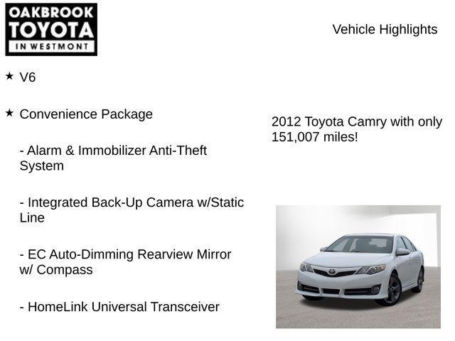 used 2012 Toyota Camry car, priced at $10,500